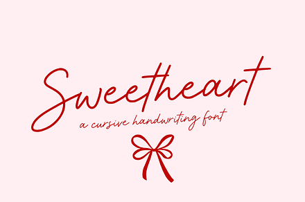 Sweetheart Font, a Handwritten Font by Design Pixie