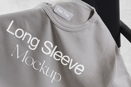 Long Sleeve Mockup PSD, a Merchandise Mockup by Feel This