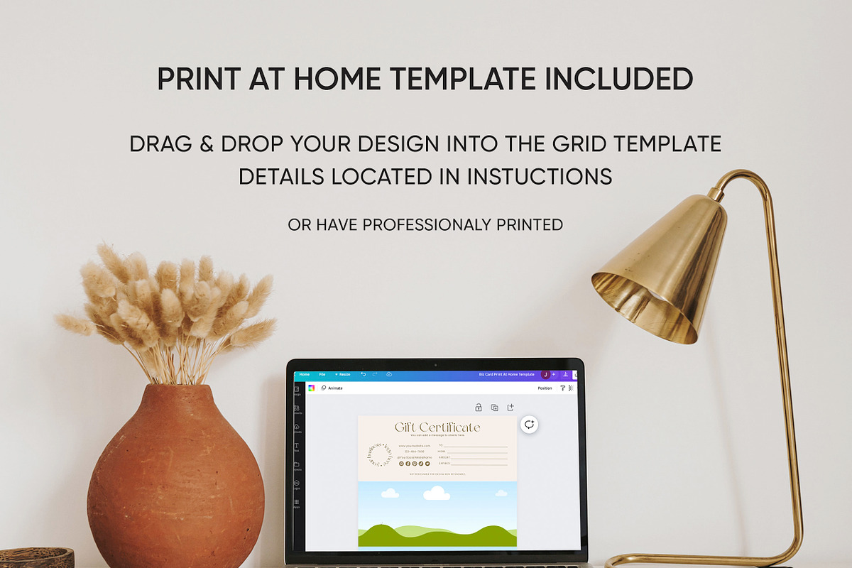 Luxury Gift Certificate Canva Design, a Business Card Template by Summit Avenue (Photo 6 of 6)