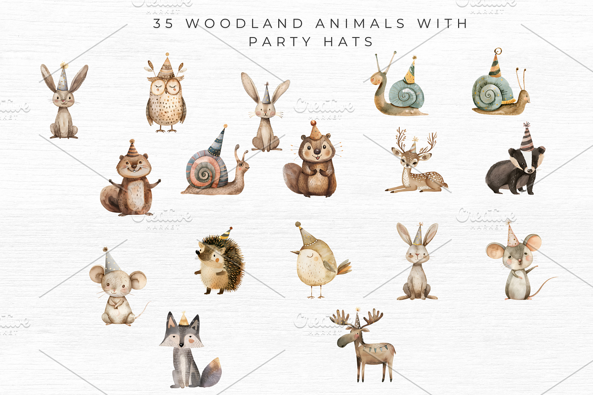 Woodland Party Animals, an Animal Illustration by EllyandLima (Photo 5 of 7)