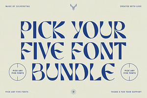 Pick Your Own Five Font Bundle