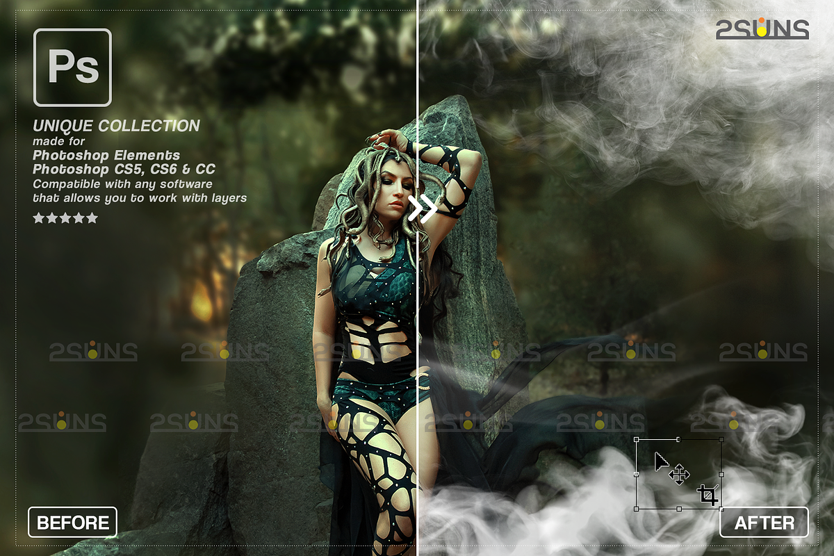 White smoke photo overlay, Fog, an Object Graphic by 2SUNS (Photo 2 of 9)