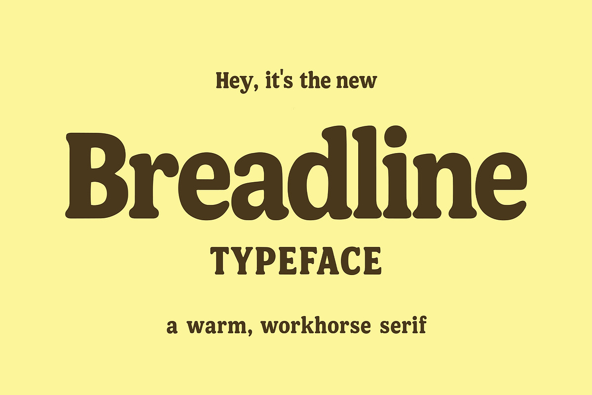 Breadline - Retro display typeface, a Font by Press & Pen (Photo 1 of 7)