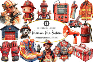 Fireman Fire Station PNG, an Illustration by SinaCreation
