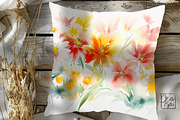 Delicate Watercolor Wildflowers art, an Illustration by ikarifq shop (Thumbnail 3 of 4)
