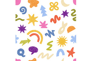Colorful Abstract Shape Seamless, an Illustration by Flashvector