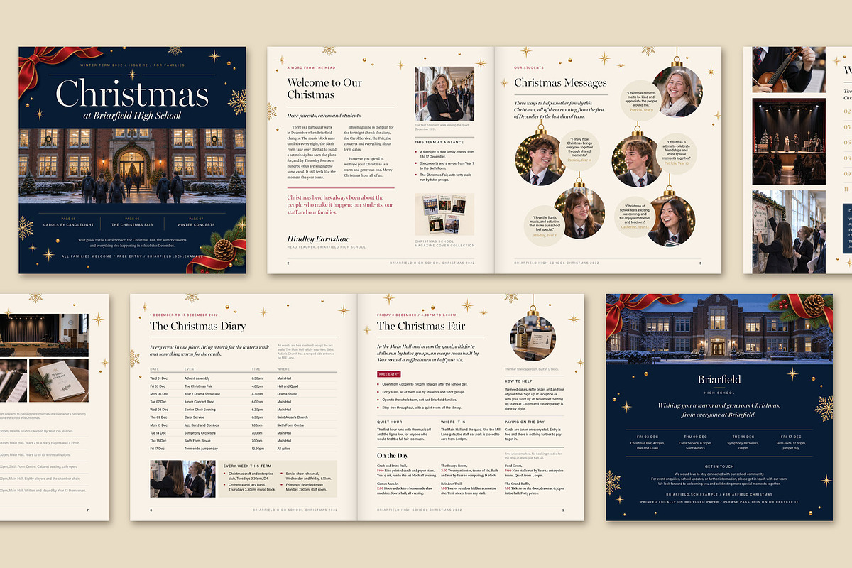 Square School Christmas Magazine, a Brochure Template by BrandPacks (Photo 2 of 5)