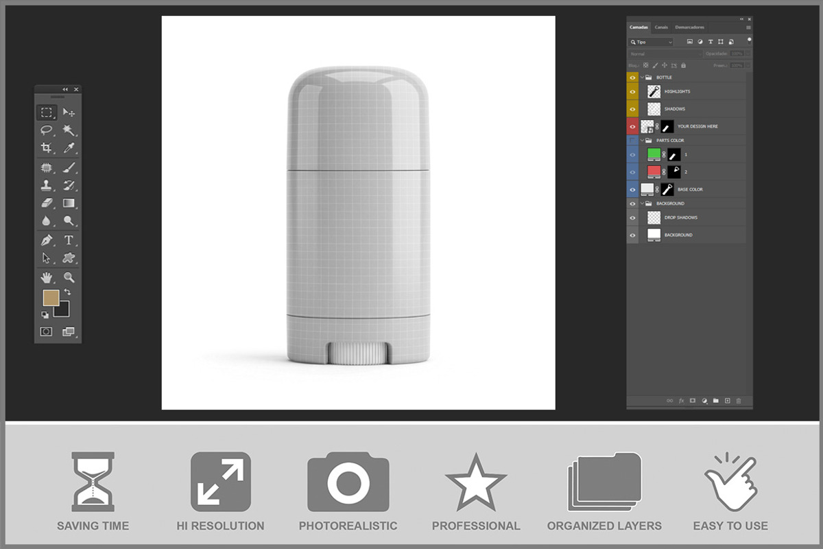 Deodorant stick mockup PSD, a Packaging Mockup by Bruno's Shop (Photo 4 of 4)