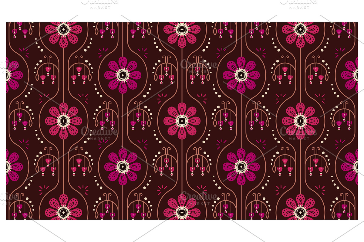 Floral Art Deco Style Motif, a Pattern Graphic by Creative Backgrounds