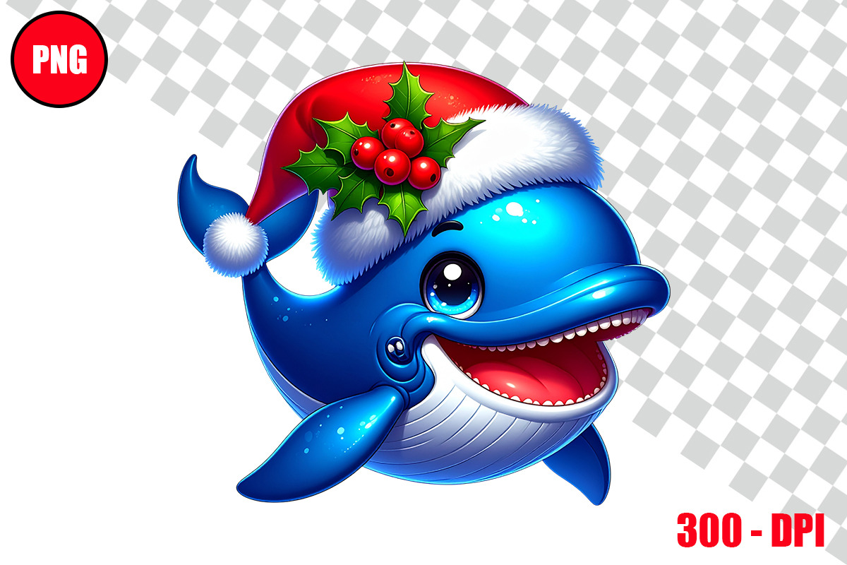 Christmas Whale Clipart Bundle Files, an Animal Illustration by taramija (Photo 12 of 26)
