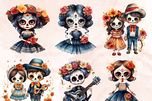 Cute Dia De Los Muertos Clipart