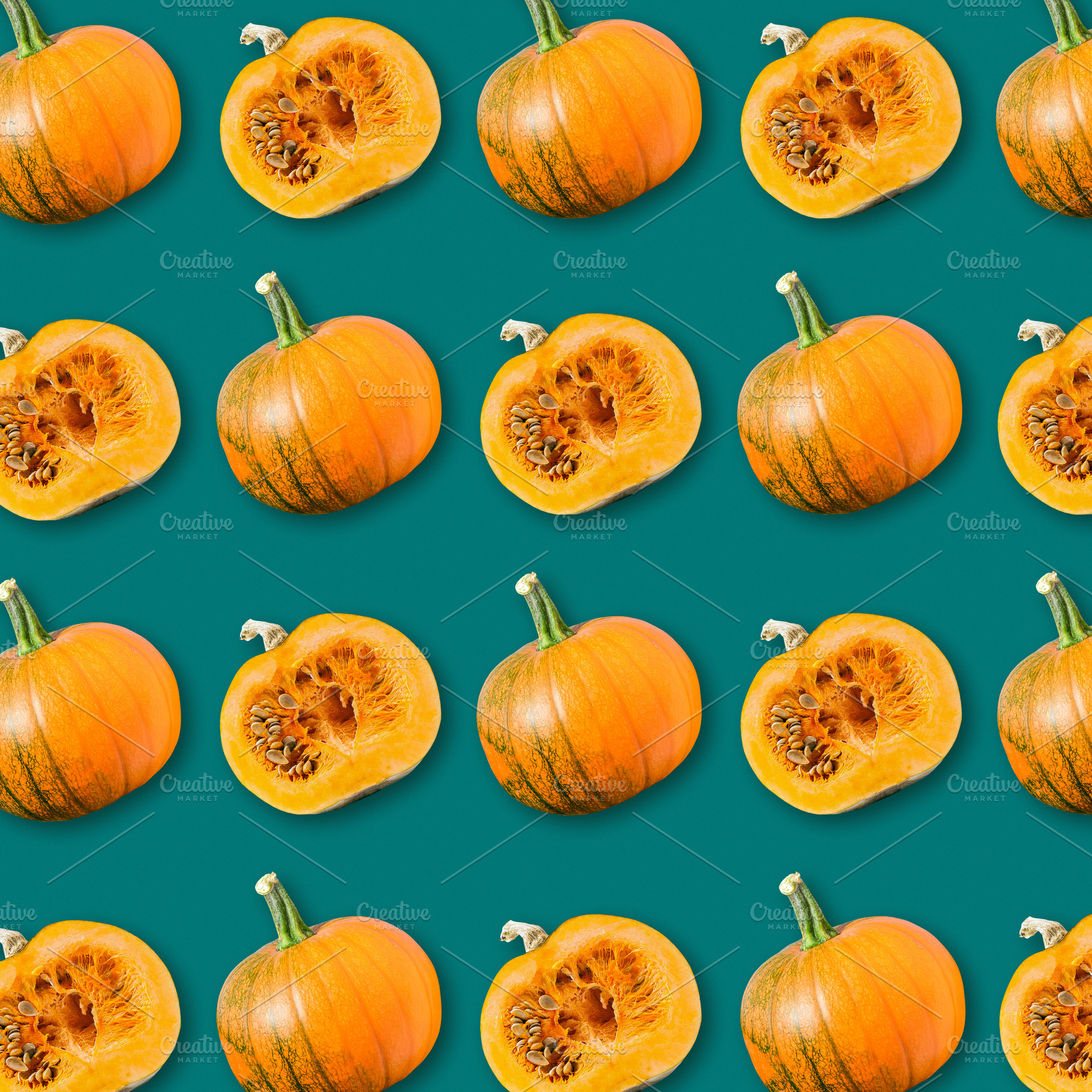Geometric pumpkin food background, a Food & Drink Photo by BOOCYS