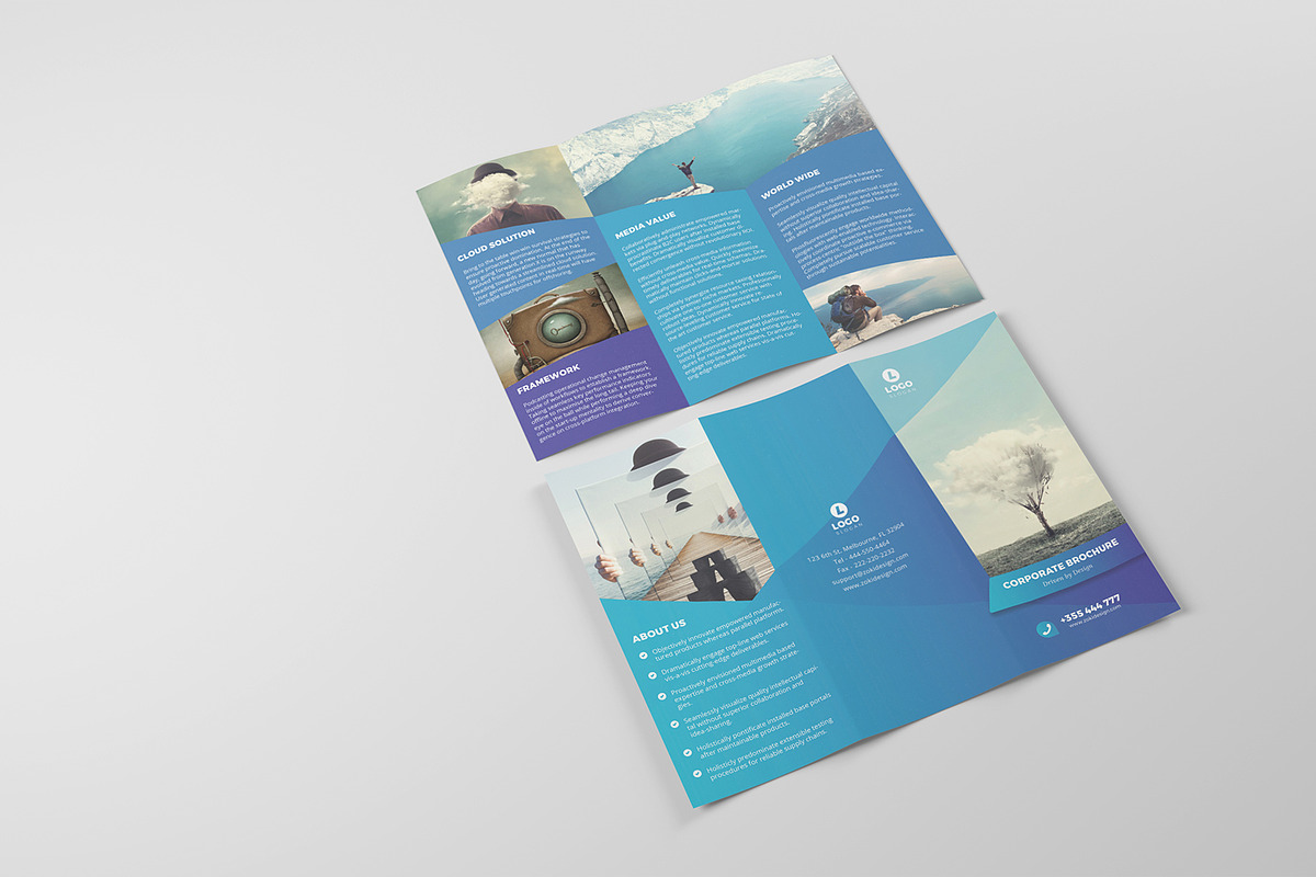 Tri Fold Brochure Mockup, a Print Template by zokidesign (Photo 11 of 16)