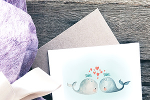 Whale Postcard / Wall Art