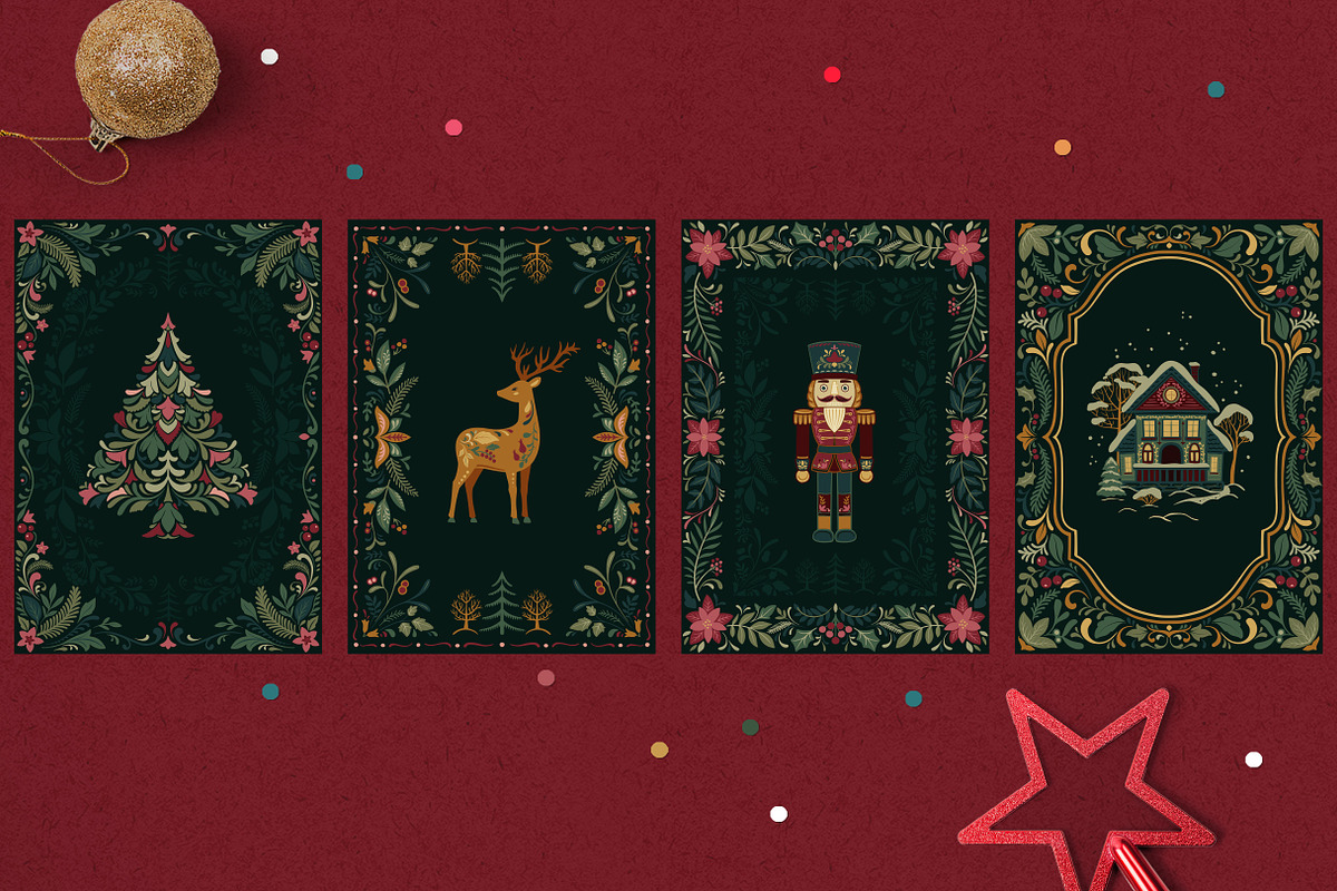 Christmas Ornate Frames & Patterns, an Object Graphic by Molly art (Photo 2 of 14)
