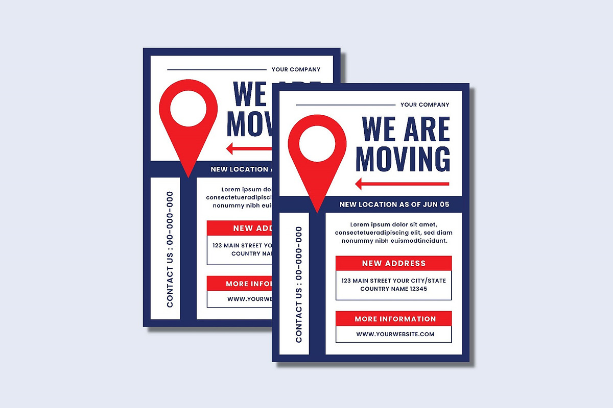 We Are Moving Flyer Set, a Flyer Template by Patria Ari (P4tcreativa) (Photo 2 of 4)