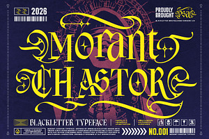 Morant Chastor Typeface, a Blackletter Font by alit design