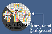 He is risen Christian Easter PNG, an Illustration by Canvas Craft (Thumbnail 2 of 7)