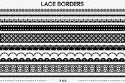 10 Lace Borders Clip Art IV, a Decorative Illustration by AzmariDigitals (Thumbnail 2 of 2)