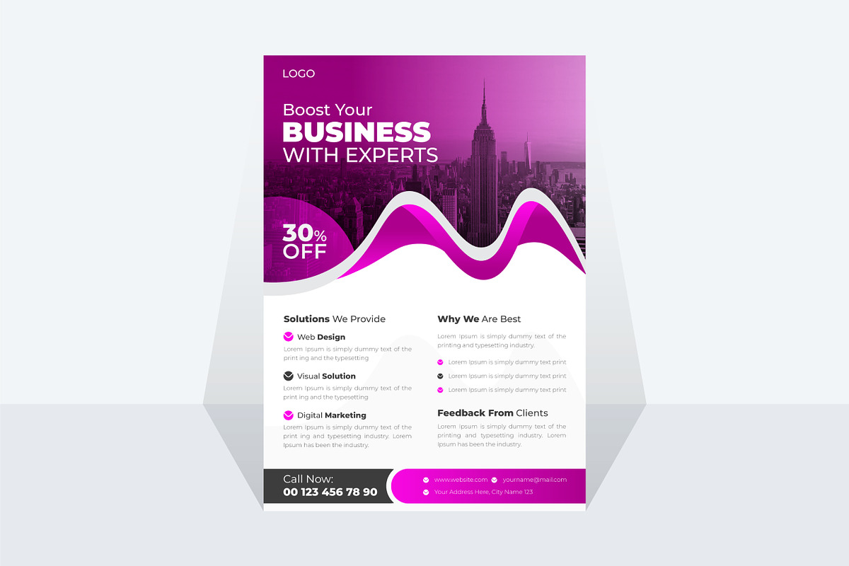 Corporate Business Flyer Design, a Flyer Template by MxVect Stock (Photo 3 of 3)