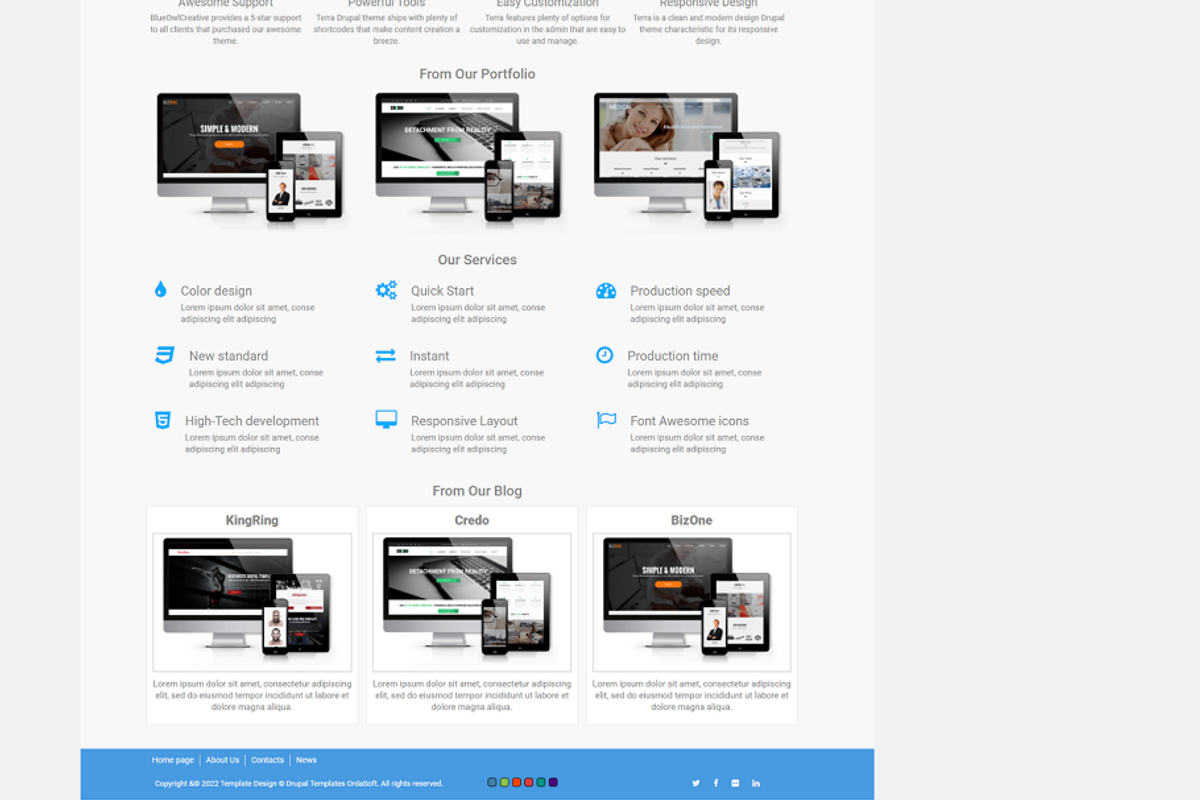 Drupal Blank Theme, a Websites & App Template by Ordasoft (Photo 3 of 3)