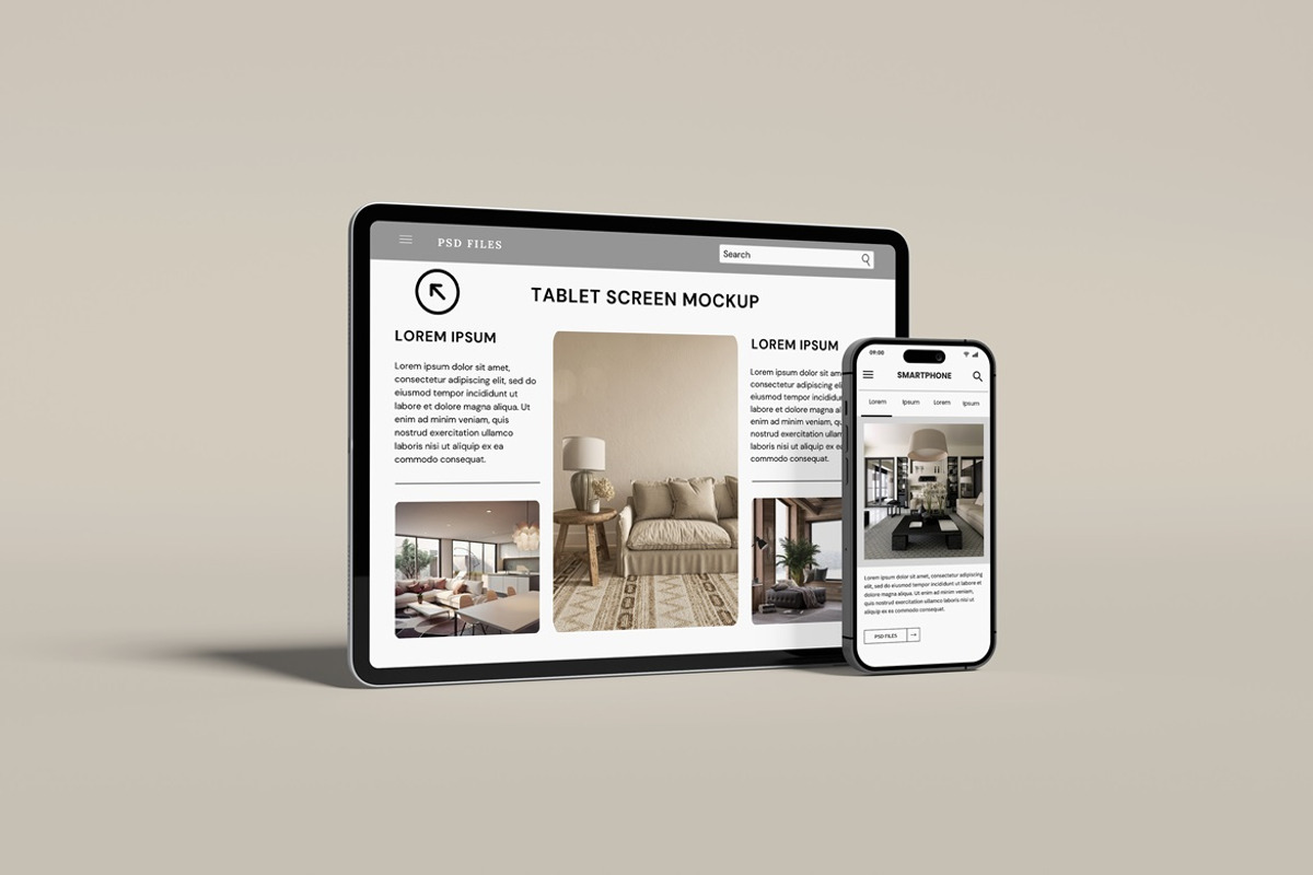 Tablet And Smartphone Mockup, an iPad Mockup by AndikaGraphic (Photo 5 of 8)