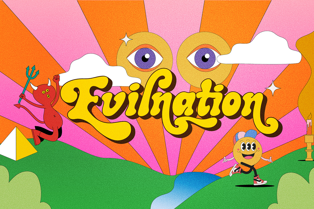 Sunnyside Groovy Font + Extras, a Script Font by Fortunes Co (Photo 6 of 14)