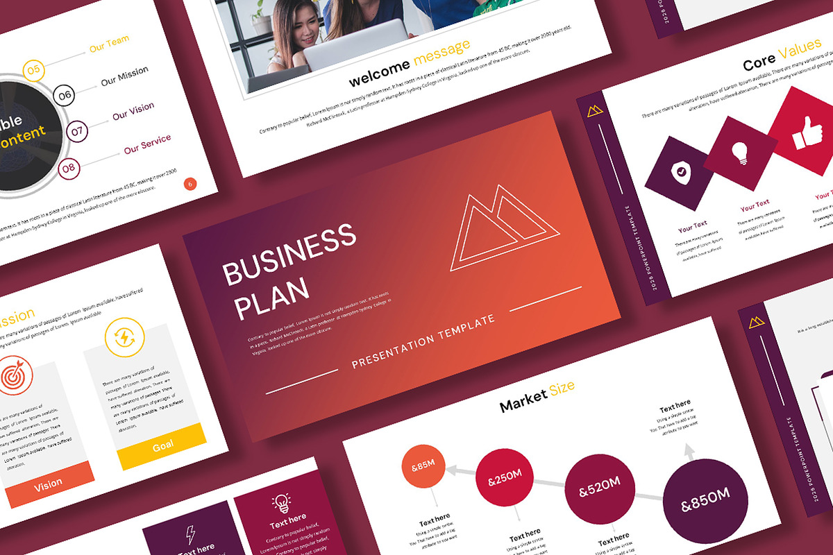 Business Plan Presentation Template, a Templates & Theme by Slide_Genius1