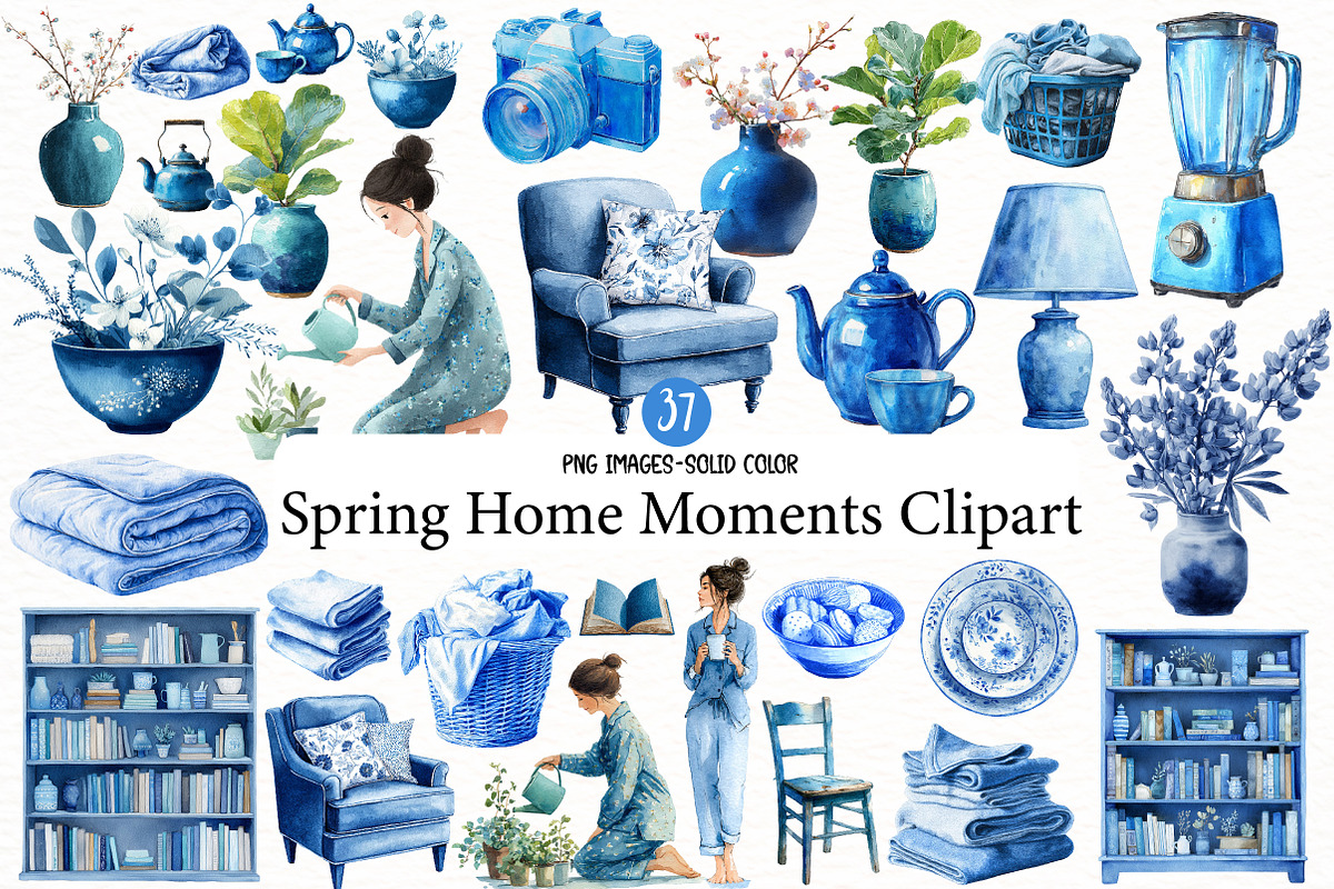 Spring Home Moments Clipart, an Illustration by Designworld (Photo 1 of 5)