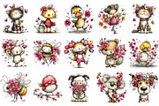 Whimsical Spring Clipart Bundle, an Illustration by OK Design (Thumbnail 3 of 6)