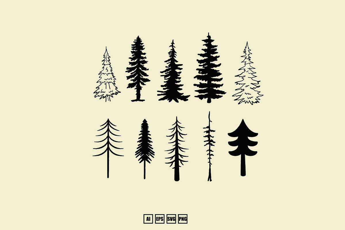 Icon Tree Illustration Lineart, an Illustration by kalehstudio