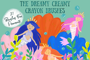 Dreamy Crayon Procreate Brushes