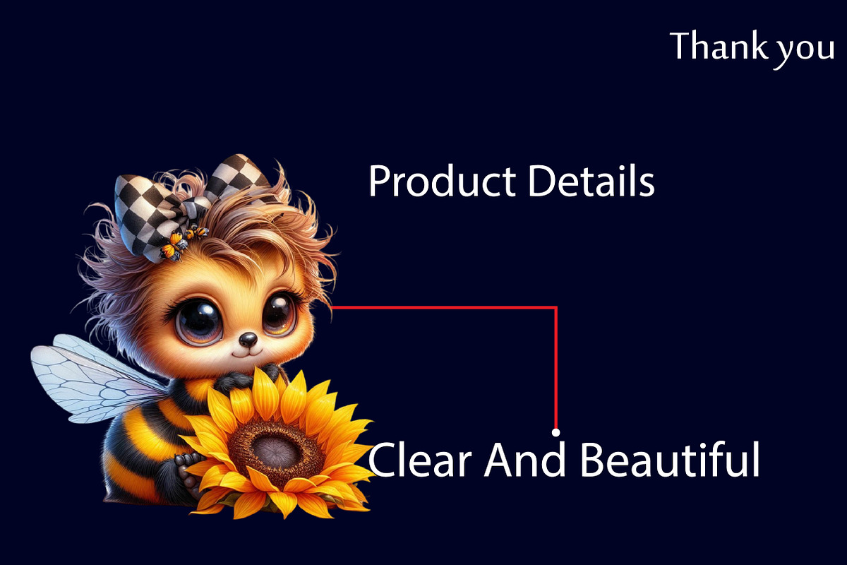 Baby Bee with Sunflower Clipart, an Illustration by Designworld (Photo 4 of 5)