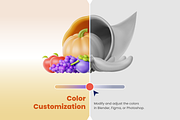 3D Fall (Autumn) Icons, a Scene 3D Model by Flat Icons (Thumbnail 3 of 8)