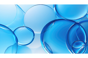 overlapping blue shapes background, an Abstract Photo by pikepicture
