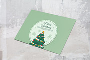 6 Pine Tree Christmas Greeting Card, a Business Card Template by jongcreative (Thumbnail 6 of 6)