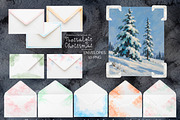 Christmas Watercolor Scrapbook Kit, a Background Graphic by DreamoraArt (Thumbnail 5 of 6)