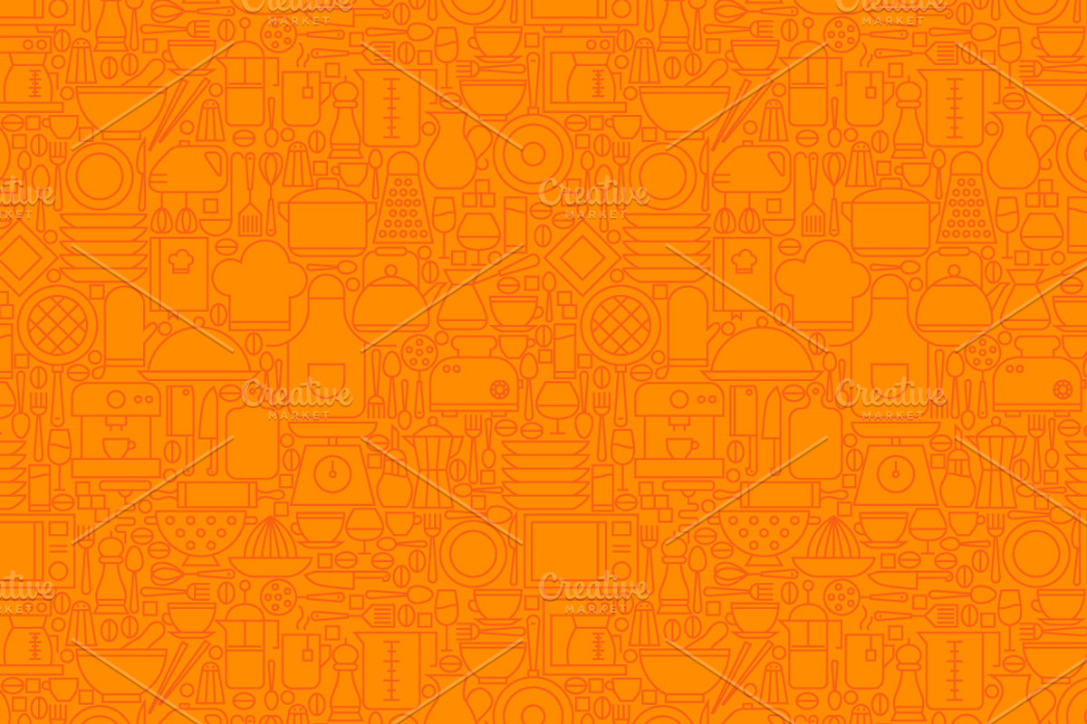 Kitchen & Cooking Seamless Patterns, a Pattern Graphic by Anna_leni (Photo 5 of 7)