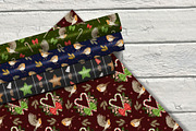 Christmas Robins watercolors, a Seasonal Illustration by Happy Sloth Graphics (Thumbnail 12 of 19)