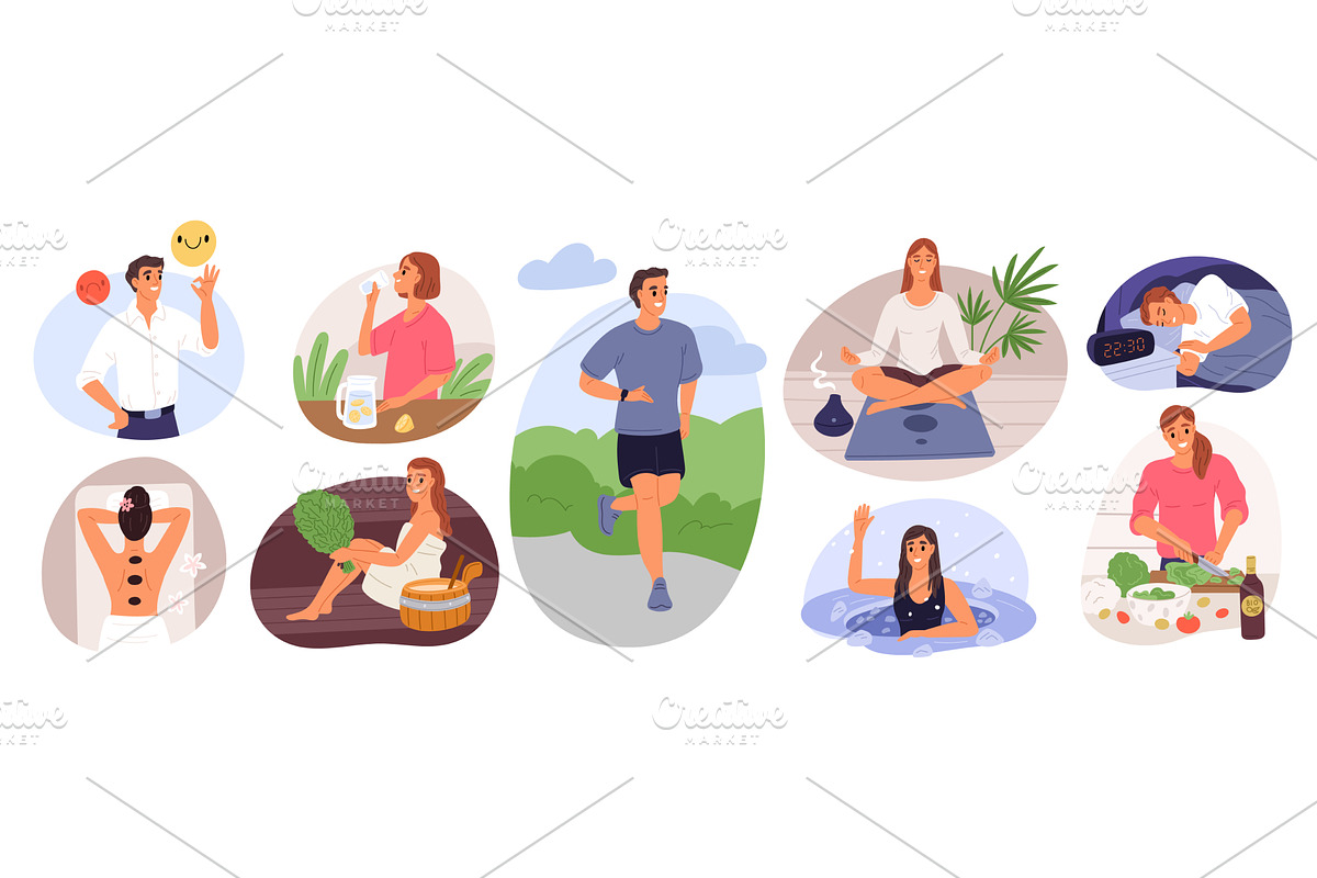 Healthy lifestyle. Mental health, a Sport Illustration by Vectorbuum