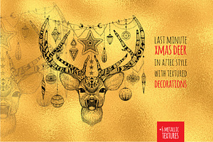Xmas deer with decorations