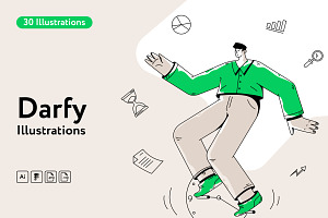 Darfy Business Illustrations, a Finance Illustration by Welovegraphics