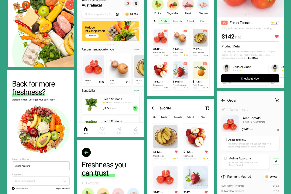 Online Grocery Mobile App UI preview 5