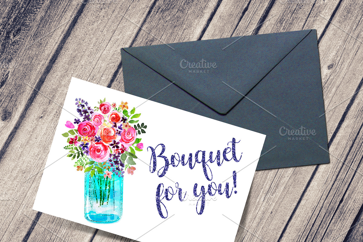 Jar Bouquet clipart, a Texture Illustration by Download Graphic Art (Photo 5 of 5)