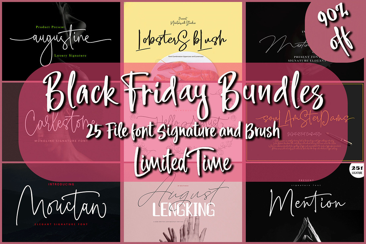 Black Friday Bundles, a Script Font by Meutuwah