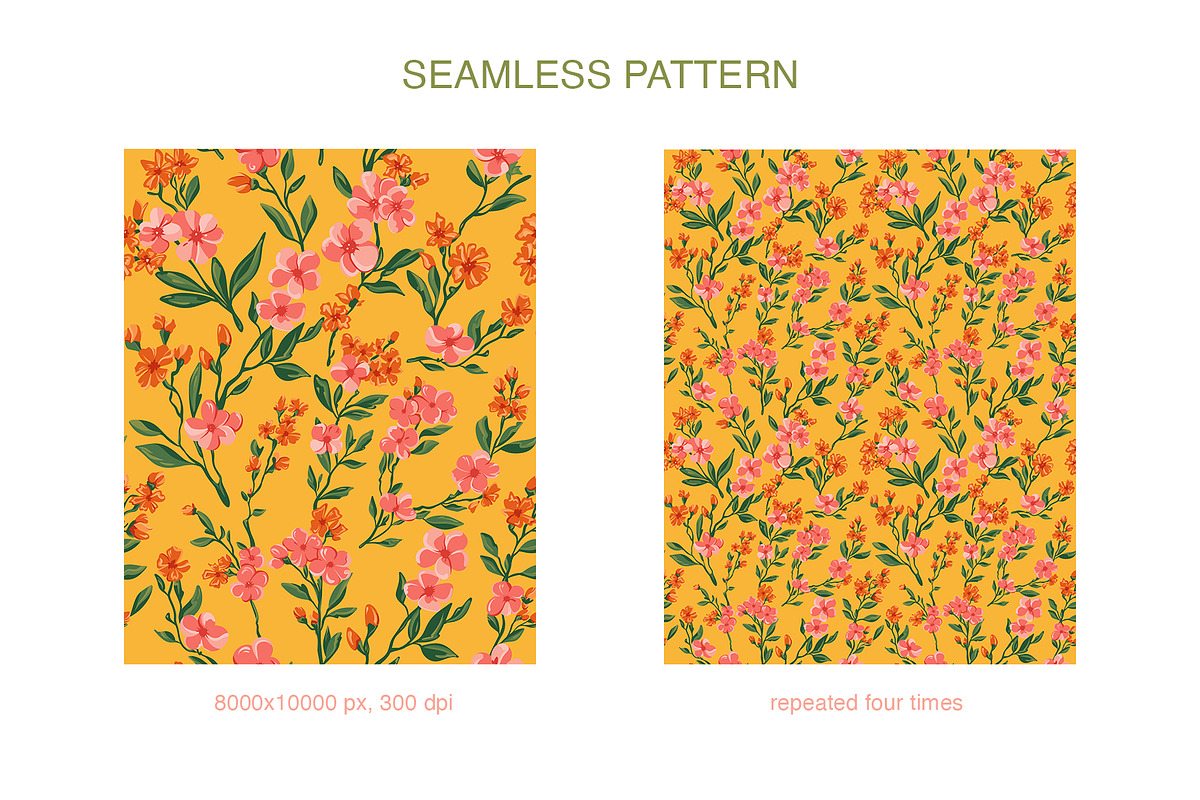 Summer Seamless Floral Pattern, a Pattern Graphic by Mariia Kovalchuk (Photo 3 of 12)