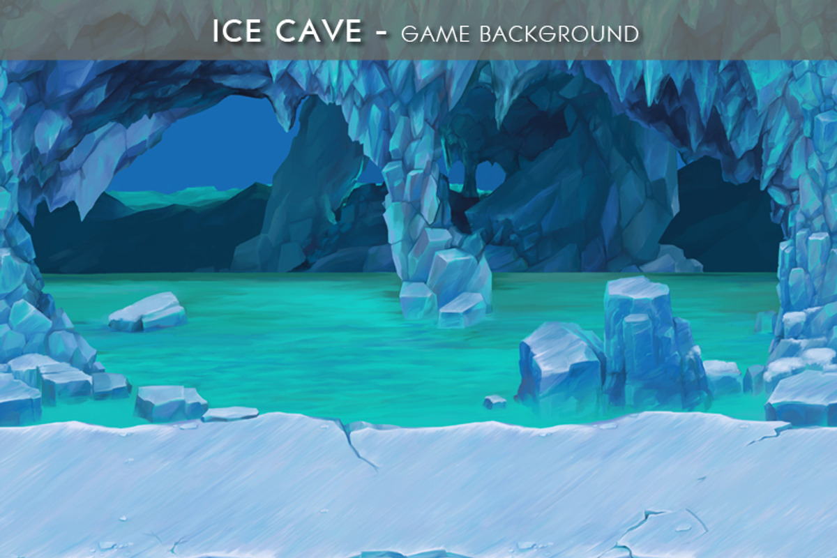 Ice Cave - Game Background, a Background Graphic by LudicArts (Photo 1 of 3)