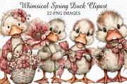 Whimsical Spring Duck Clipart Bundle, an Illustration by Craft Nest (Thumbnail 1 of 10)