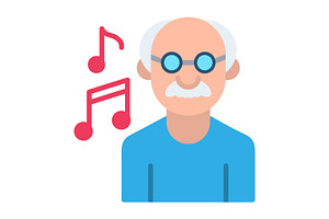 Music Therapy Flat Icon, a Duotone Icon by Pexelpy
