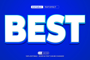 Best Vector 3d Editable Text Effect